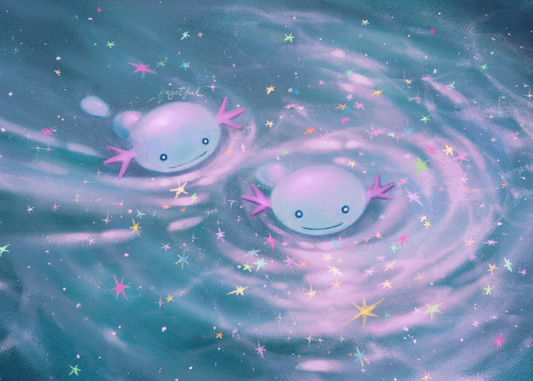 night swim woopers iridescent foil print