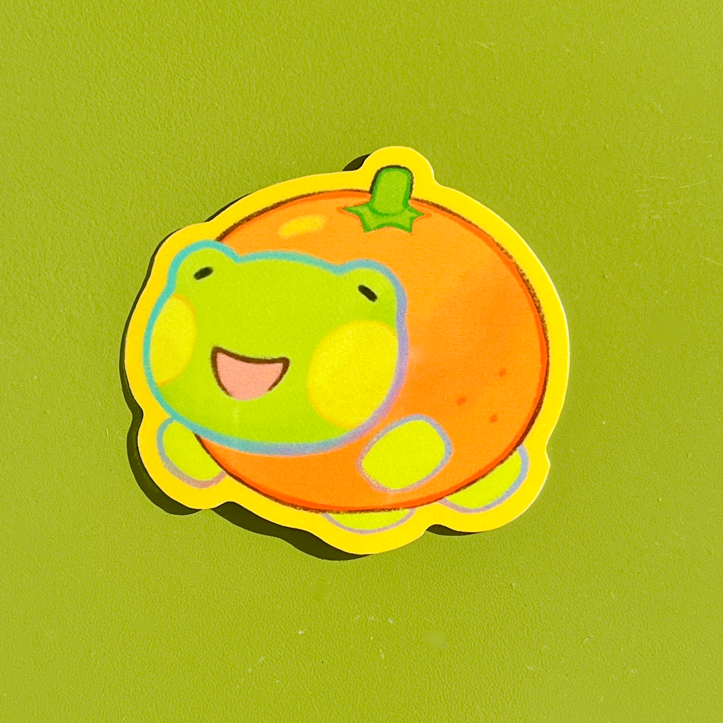 orange froggy sticker