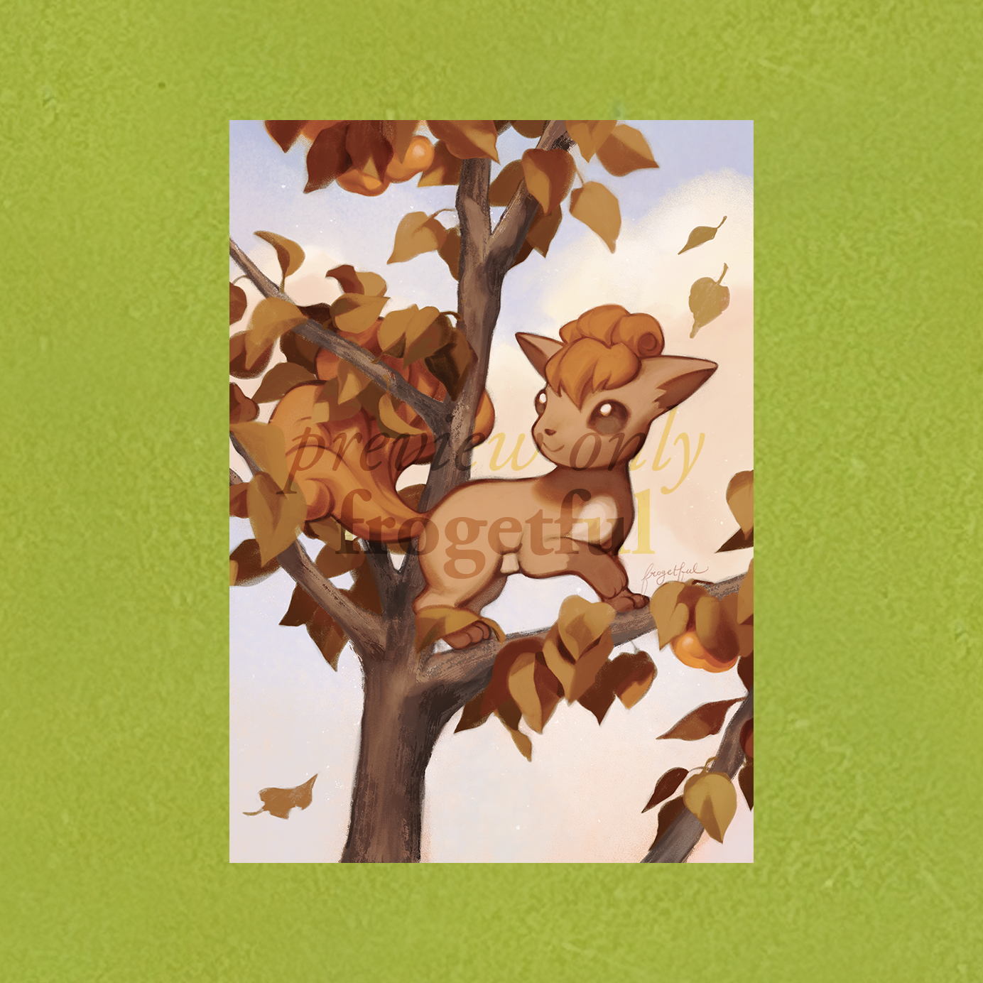 autumn vulpix a5 print