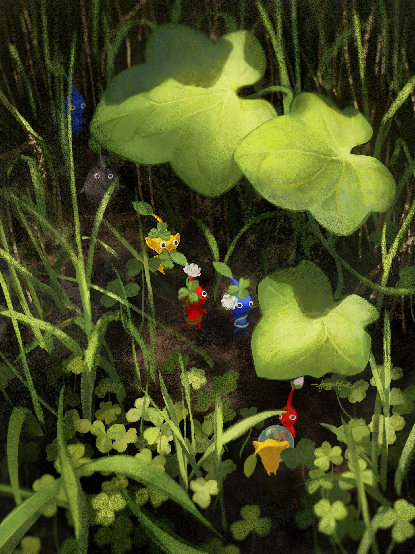 pikmin art print (8 x 10")