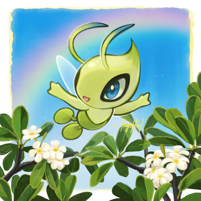 celebi art print (6 x 6")