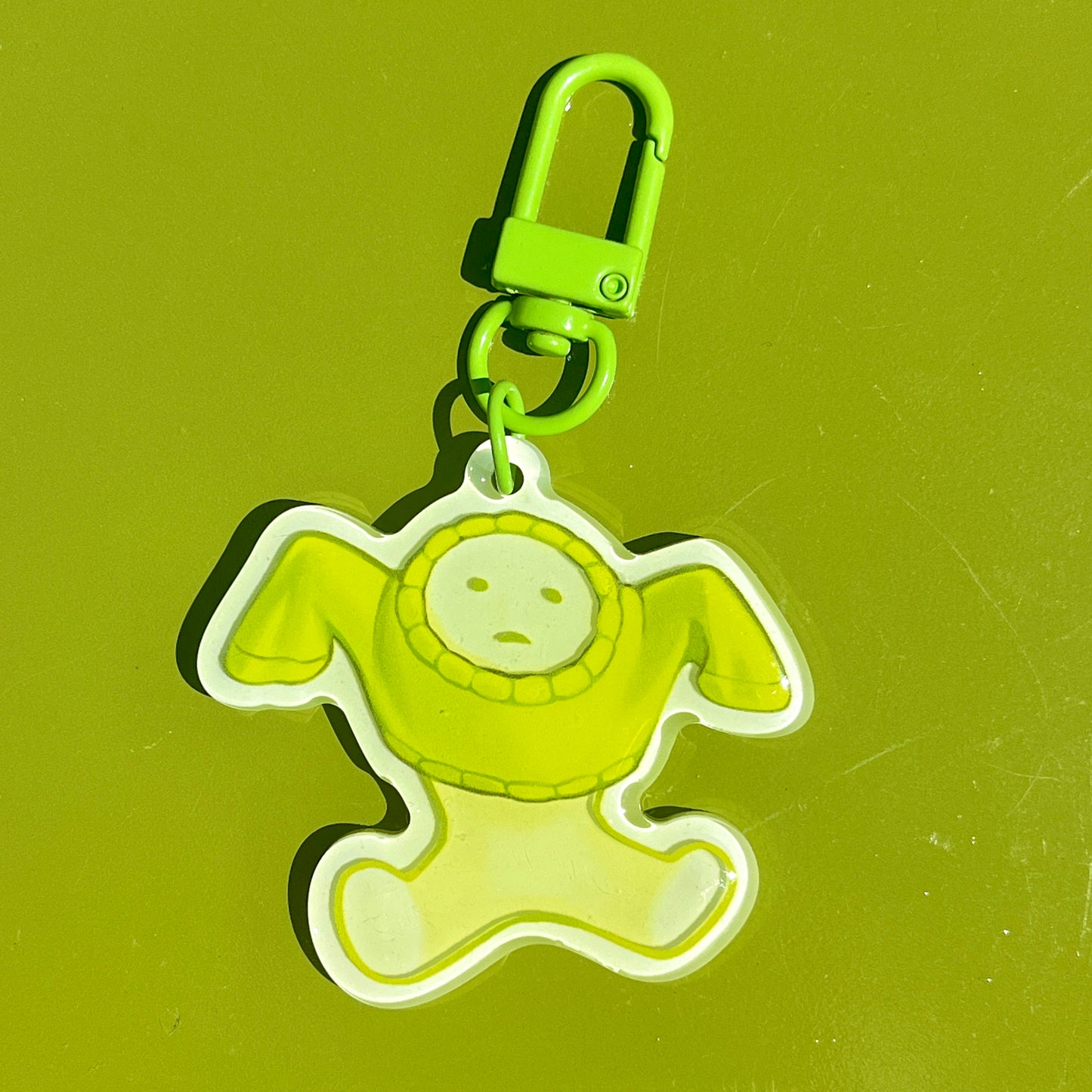 glow-in-the-dark smiski keychains