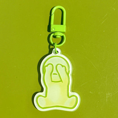glow-in-the-dark smiski keychains
