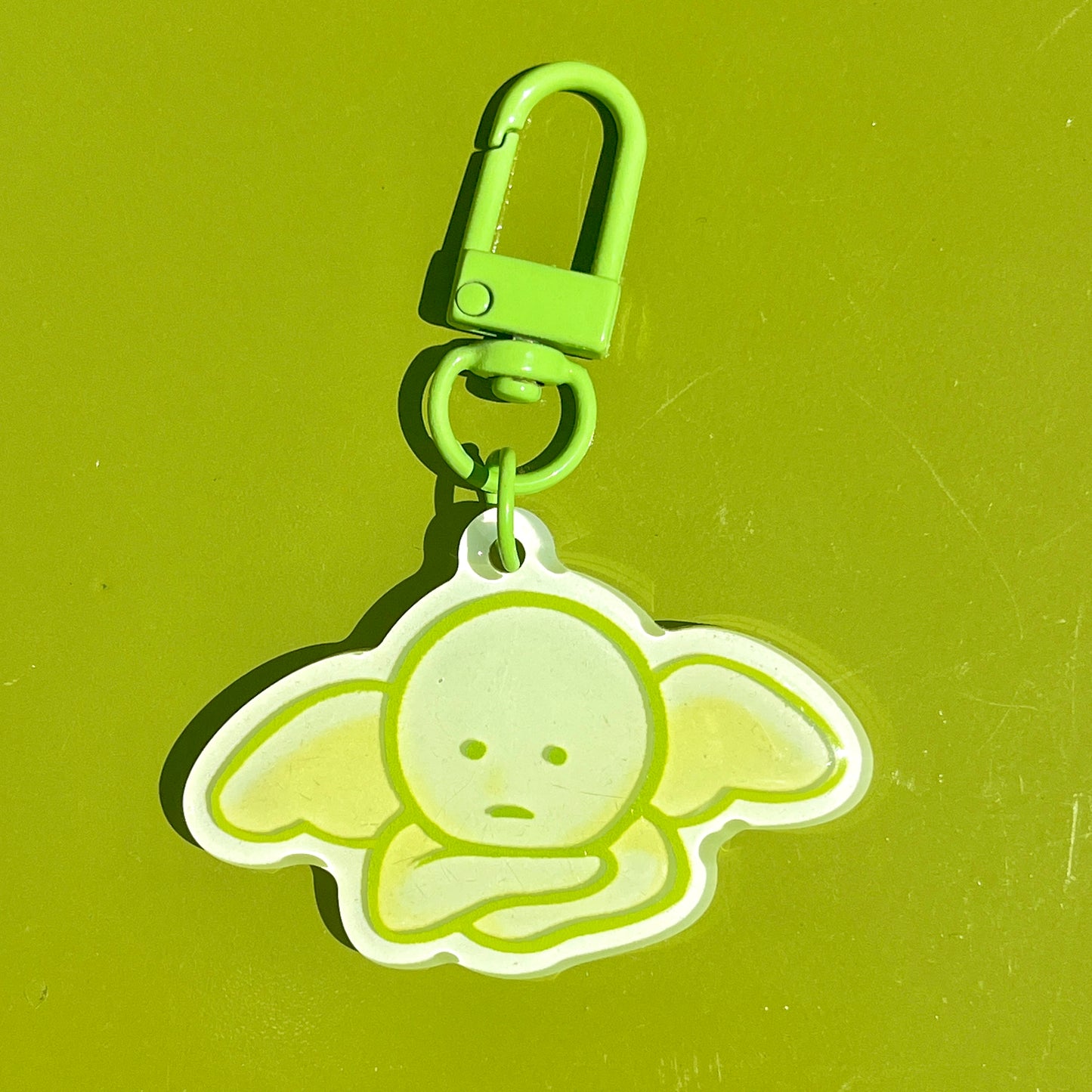 glow-in-the-dark smiski keychains