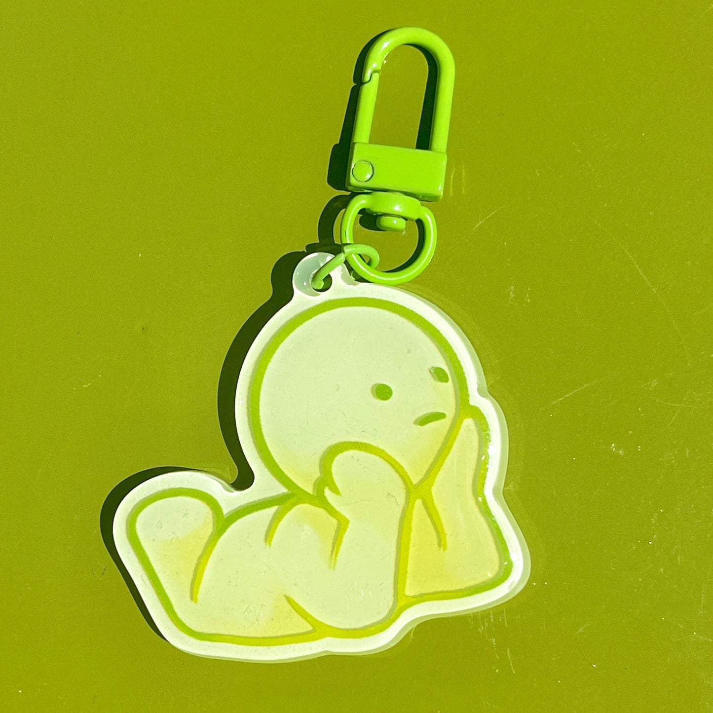 glow-in-the-dark smiski keychains