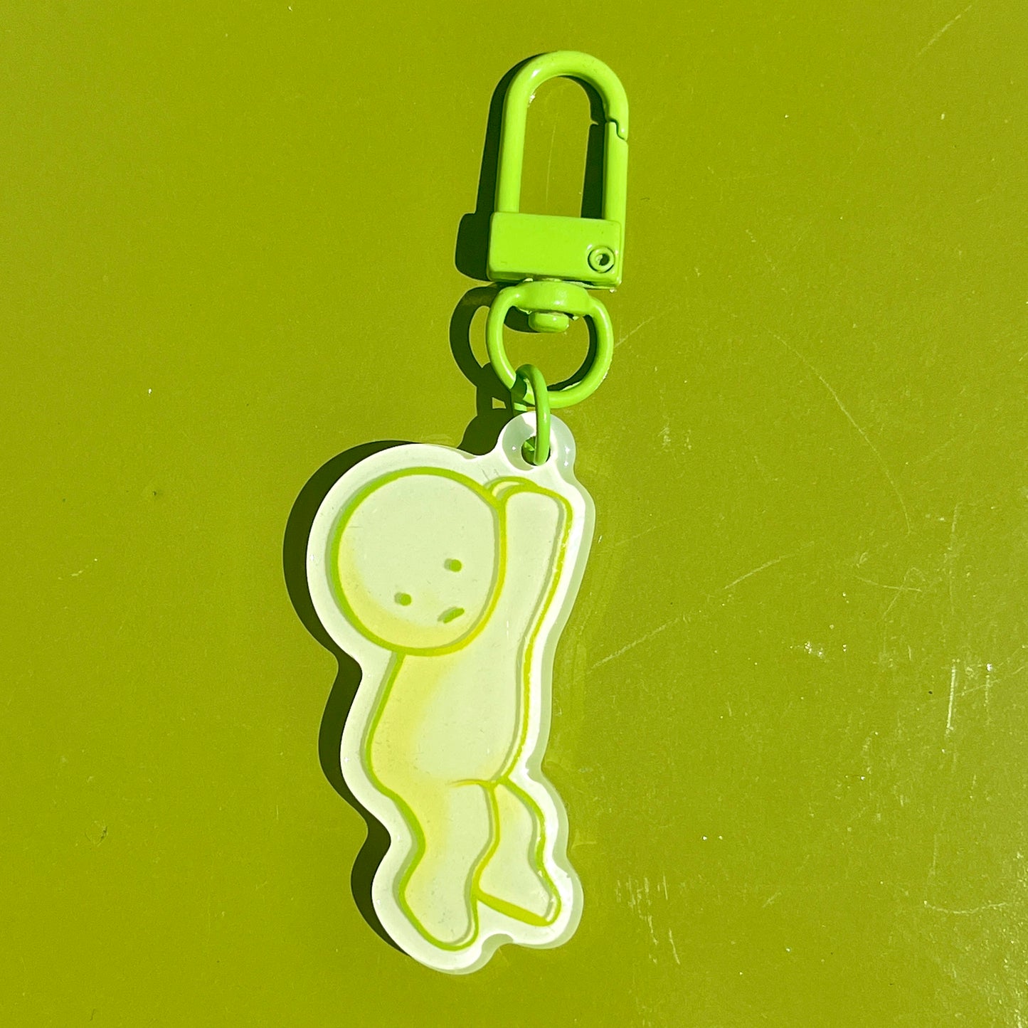 glow-in-the-dark smiski keychains