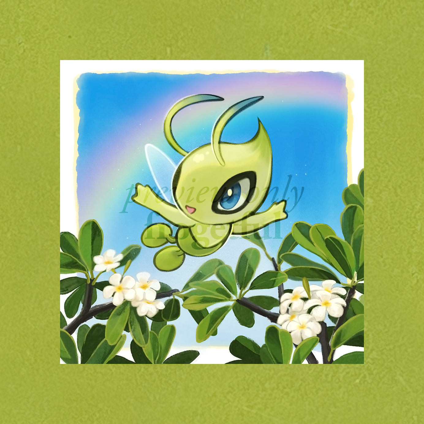 celebi art print (6 x 6")