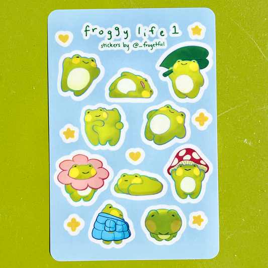 froggy life 1 sticker sheet