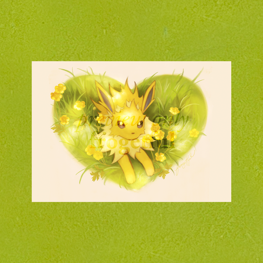 jolteon a5 art print