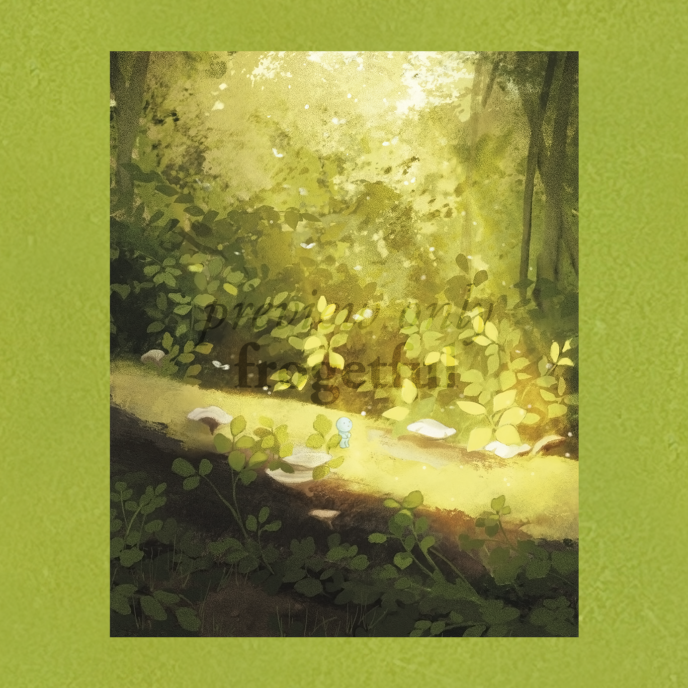 forest smiski art print (8 x 10")