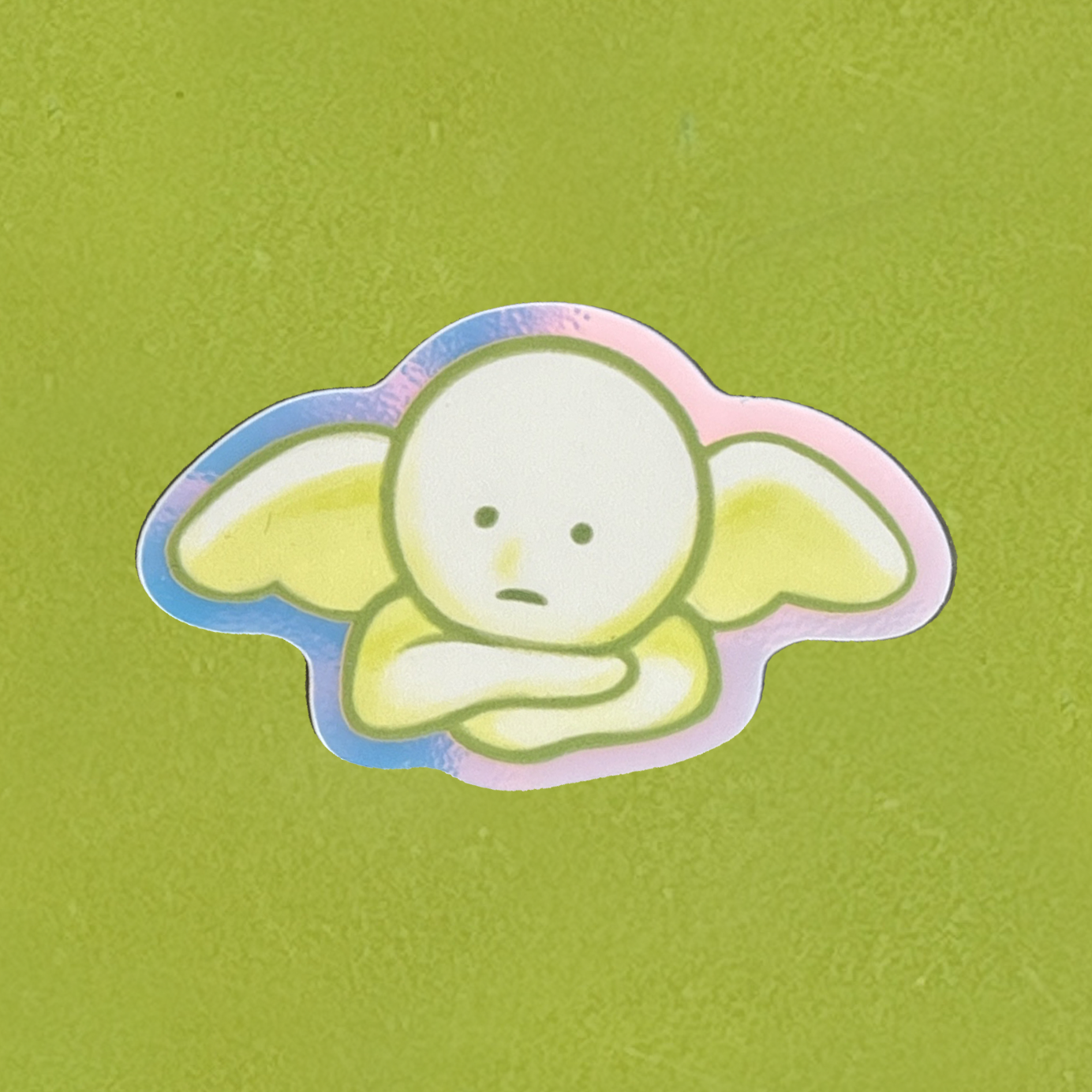 holographic glow-in-the-dark smiski stickers