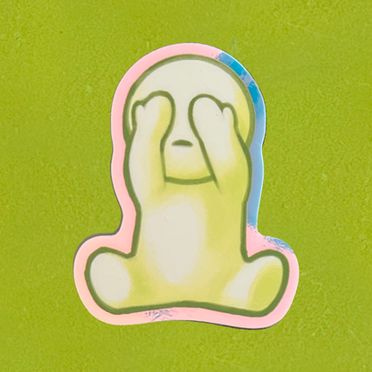 holographic glow-in-the-dark smiski stickers