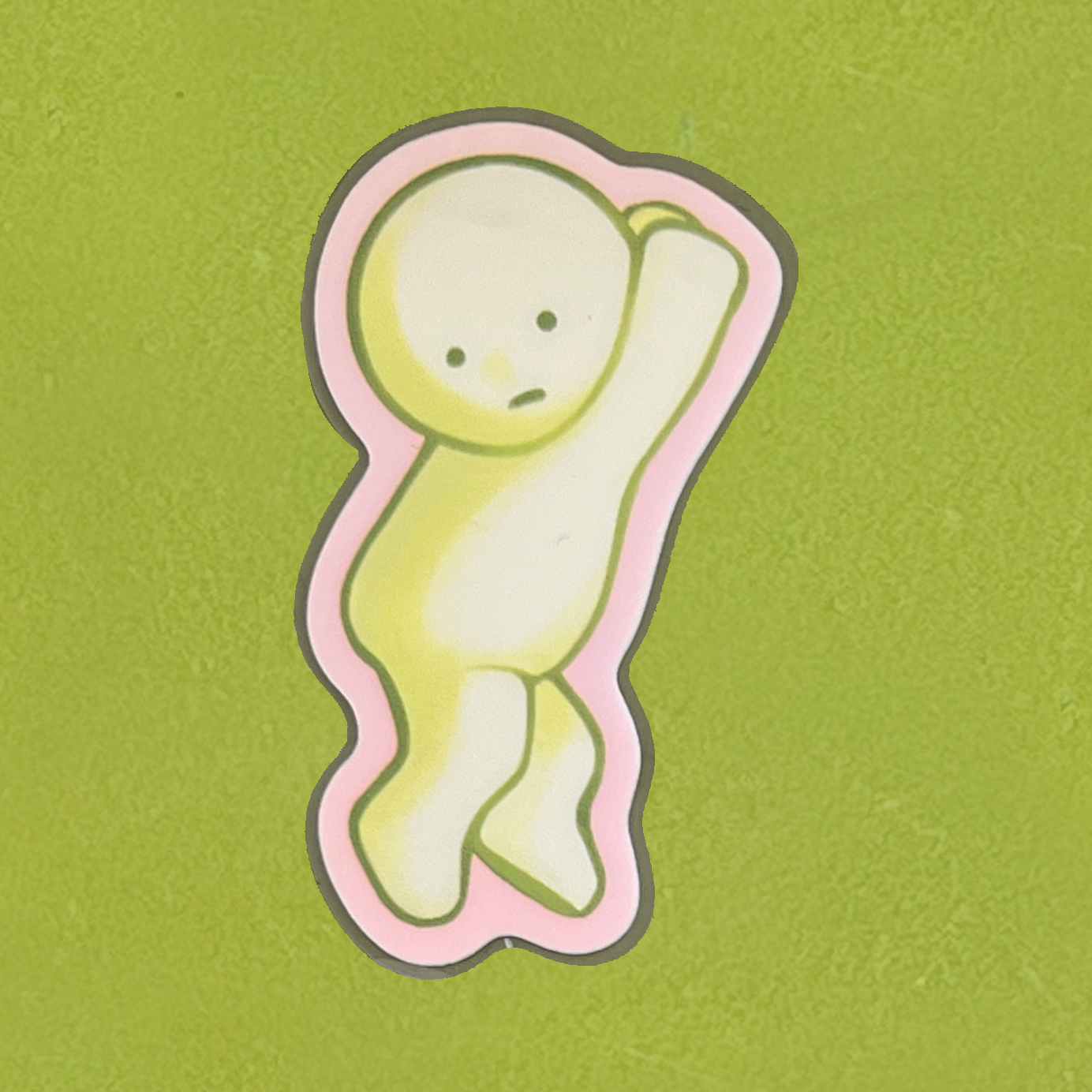 holographic glow-in-the-dark smiski stickers