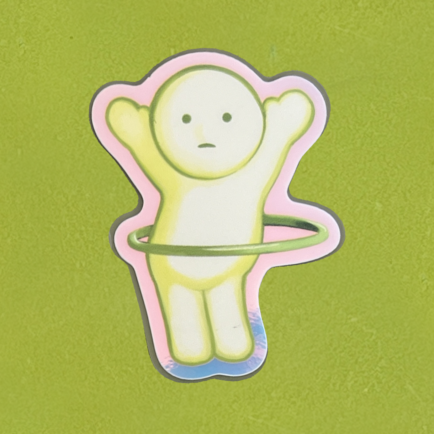 holographic glow-in-the-dark smiski stickers