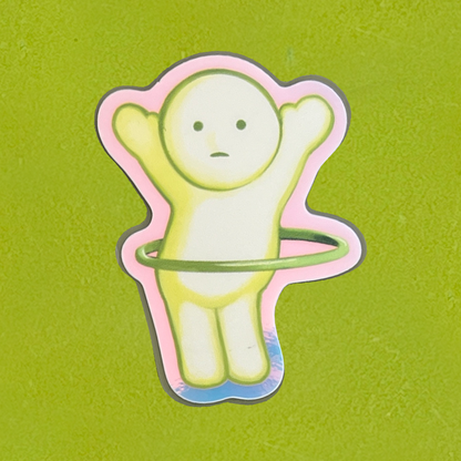 holographic glow-in-the-dark smiski stickers