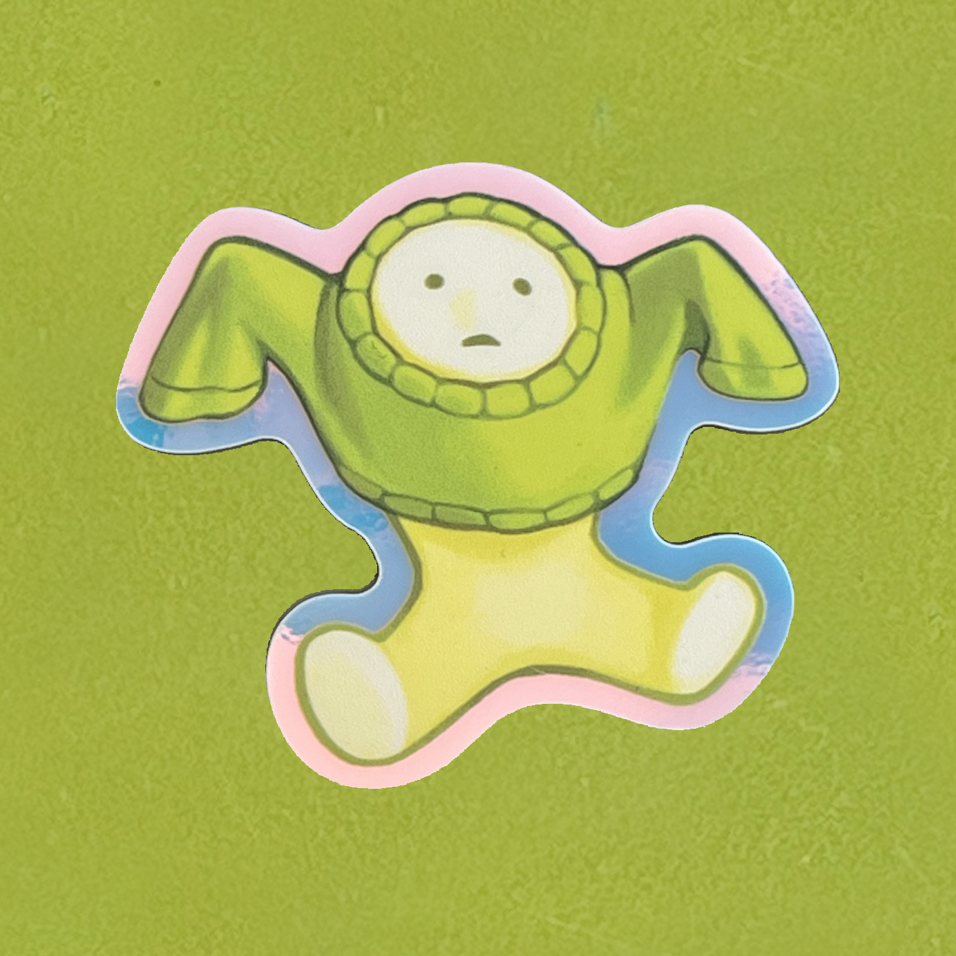 holographic glow-in-the-dark smiski stickers