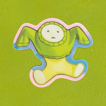 holographic glow-in-the-dark smiski stickers