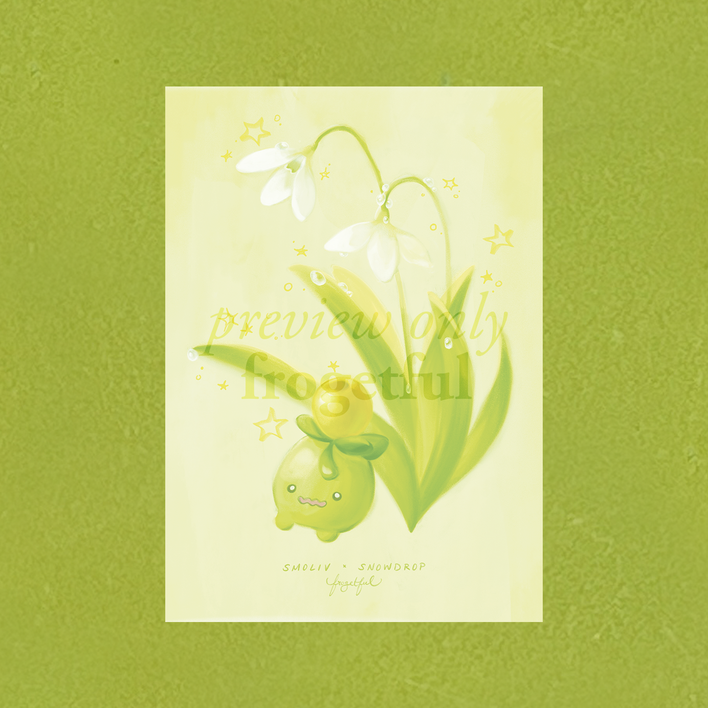 smoliv + snowdrop a5 print