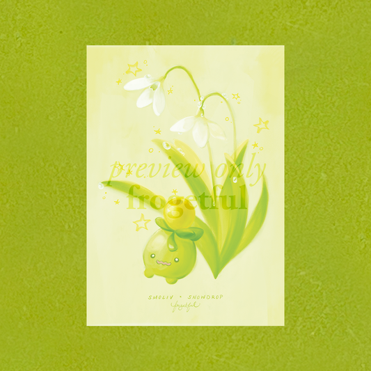 smoliv + snowdrop a5 print
