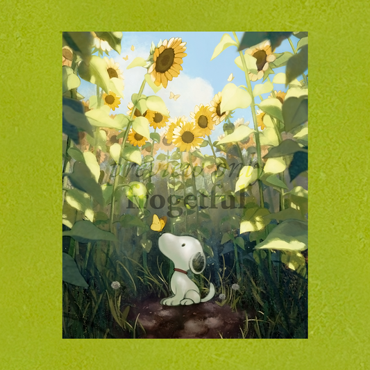 sunflower snoopy art print (8 x 10")