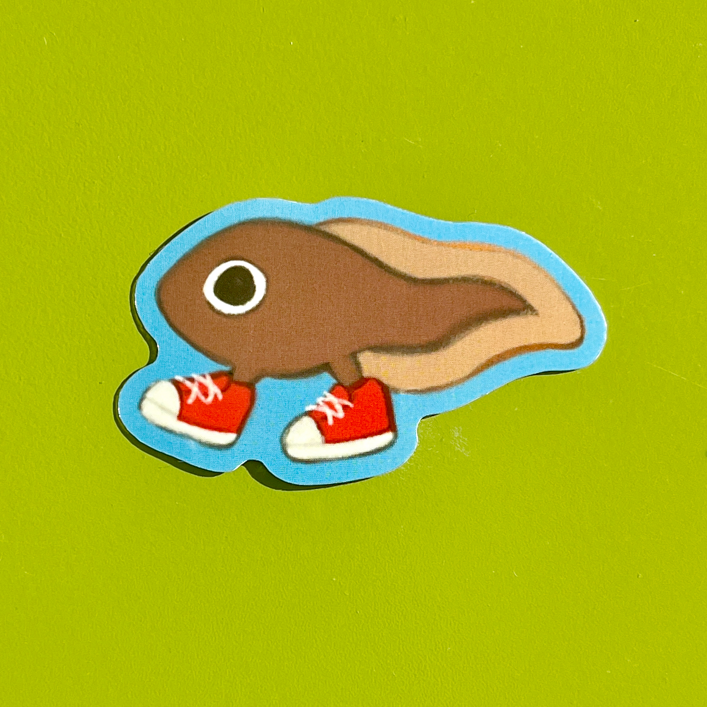 tadpole in shoes sticker