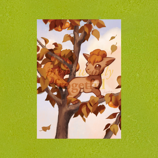 autumn vulpix a5 print